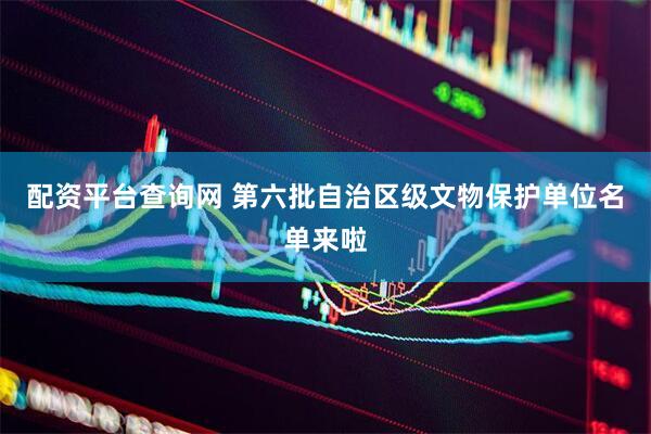 配资平台查询网 第六批自治区级文物保护单位名单来啦