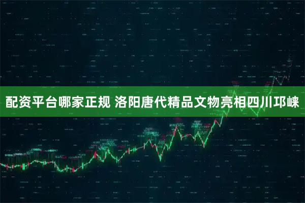 配资平台哪家正规 洛阳唐代精品文物亮相四川邛崃